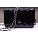 Chanel mini Flap Bag Black Patent Leather A33814P Silver HY7334Hn31