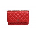 Chanel mini Flap Bag CHA33814 Red Original Sheepskin Leather Gold HY1634Rc99