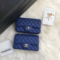 Chanel mini flap bag Grained Calfskin A1116 dark blue HY19223Pu45