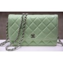 Chanel mini Flap Bag Green Patent Leather A33814P Silver HY8305nB26
