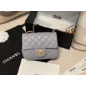 Chanel MINI Flap Bag Original Sheepskin Leather AS1786 Light grey HY3730nS91