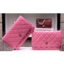 Chanel mini Flap Bag Patent Leather A33814C Pink HY20614Rc99