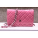 Chanel mini Flap Bag Pink Patent Leather A33814P Silver HY2580KX51
