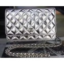Chanel mini Flap Bag Silver Cannage Pattern A8373 Silver HY2452ff76