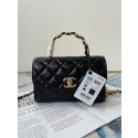 Chanel mini flap bag with top handle AS2477 black HY17845aj95