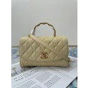 Chanel mini flap bag with top handle AS2478 Cream HY25468ta99