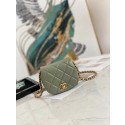Chanel mini Flap Shoulder Bag Original leather AP2344 green HY13390Ag46