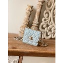Chanel mini Shoulder Bag Lambskin & Gold-Tone Metal 88631 sky blue HY5836vm49