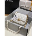 Chanel mini Shoulder Bag Lambskin&Gold-Tone Metal AS3205 white HY26382Lo54