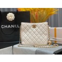 Chanel mini Shoulder Bag Lambskin&Gold-Tone Metal AS3259 white HY1427gN72
