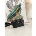 Chanel mini Shoulder Bag Lambskin Imitation Pearls & Gold-Tone Metal AS91192 black HY17163Tk78