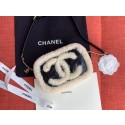 Chanel Origianl Leather Shoulder Wool Bag CC87526 Black HY17478Mc61