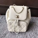 Chanel Original Calfskin Leather Backpack CHA2589 White HY9403cP15