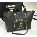 Chanel original Calfskin Leather Tote Bag 78901 black HY6076zd34