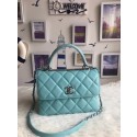 Chanel Original Sheepskin Leather Tote Bag A92236 light blue Gold Buckle HY19509LG44