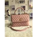 Chanel Original Sheepskin Leather Tote Bag A92236 pink Gold Buckle HY4376vm49
