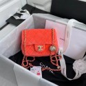 Chanel Original Small velvet flap bag AS1115 orange HY15938Pu45