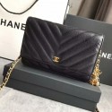 Chanel Owl Pendant Flap Shoulder Bag Calfskin Leather A33814 Black HY18721qM91