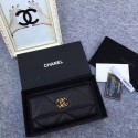 Chanel sheepskin & Gold-Tone Metal Wallet AP0955 black HY6228SS41