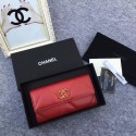 Chanel sheepskin & Gold-Tone Metal Wallet AP0955 Burgundy HY26896NP24