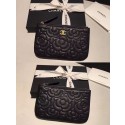 Chanel Sheepskin Leather 2256 Wallet Black HY24711RX32