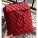 Chanel Sheepskin Leather Backpack A91121 Red HY5492su78