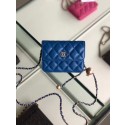 Chanel Sheepskin Original Leather Pocket AP0146 blue HY18714Is79