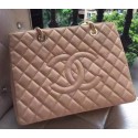 Chanel Shopper Bag Original Calfskin Leather A95021 Apricot HY25791Cw85