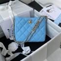Chanel Shoulder Bag Grained Calfskin&Gold-Tone Metal AS3223 blue HY8746TP23