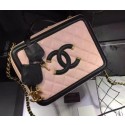 Chanel Shoulder Bag Original Calfskin Leather CHA6678 Pink&Black HY16640lk46