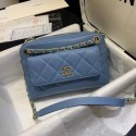 CHANEL Small camera bag Grained Calfskin & Gold-Tone Metal AS1367 blue HY13816De45