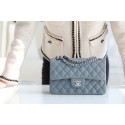 Chanel Small Classic Handbag Sheepskin & silver-Tone Metal A01113 grey HY25461EW67