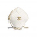 Chanel small diamond bag Grained Calfskin & Gold-Tone Metal AS2201 White HY11479LG44