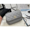 Chanel small flap bag Calfskin & Gold-Tone Metal A93749 light gray HY23532np57
