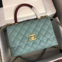 Chanel Small Flap Bag with Top Handle A92991 green HY1719EB28