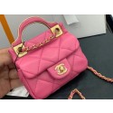 CHANEL Top Handle Micro Mini Wallet On Chain AP2271 rose HY9060fw56