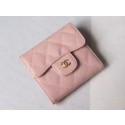 Chanel Tri-Fold Wallet Cannage Pattern Leather A48981 Pink HY22985vK93