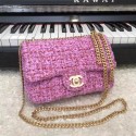 CHANEL Tweed Braided Calfskin & Gold-Tone Metal AS3114 plum HY2297rJ28