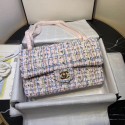 CHANEL Tweed Calfskin -Tone & Gold-Tone Metal 1112 pink HY17220Wi77