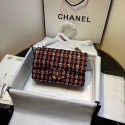 CHANEL Tweed Calfskin -Tone & Gold-Tone Metal AS1116 red HY15627yk28