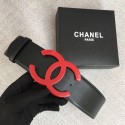 Chanel Wide leather belt with 53 mm CC4267 black HY24805Mn81