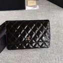 Chanel WOC Flap Bag Patent Leather A33814C Black HY13791tL32