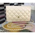 Chanel WOC mini Flap Bag Deer Skin A5375 Apricot HY6081Cw85