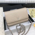 Chanel WOC Original Caviar Leather Flap cross-body bag E33814 gold silver chain HY4942XW58
