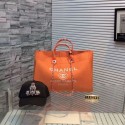 Cheap Chanel Large Canvas Tote Shopping Bag CNA1679 Orange HY14441ZZ98