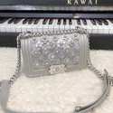Cheap Chanel Leboy Original Calfskin leather Shoulder Bag E67085 silver & silver-Tone Metal HY20281ZZ98