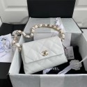 Cheap Copy Chanel flap bag Lambskin & Gold-Tone Metal AS2299 White HY335Eq45