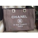 Cheap Copy Chanel Medium Canvas Tote Shopping Bag A1679M Grey HY21505Eq45