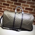 Cheap Copy Gucci PVC Keepall Strap Travel Bag 206500 Blue HY21870Eq45