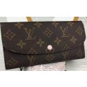 Cheap Copy Louis Vuitton Monogram Canvas Emilie Wallet M60696 Pink HY20410Eq45